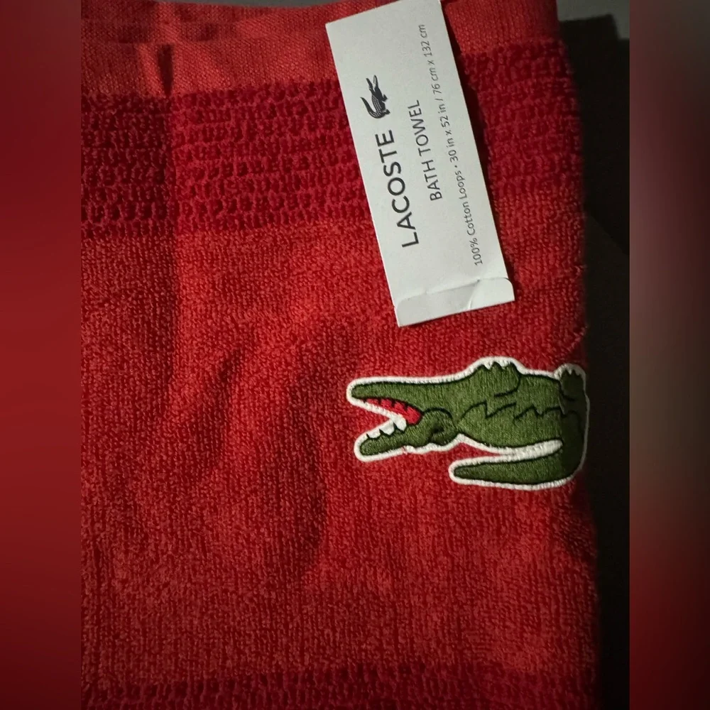 Lacoste beach/bath towel NWT.